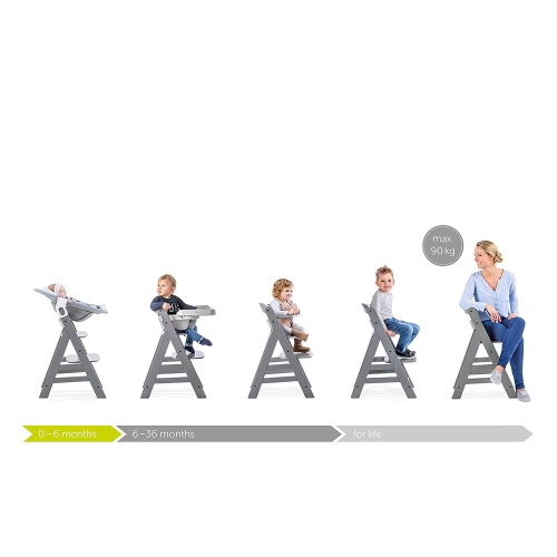 Krzesełko do karmienia Hauck Alpha + drewniane