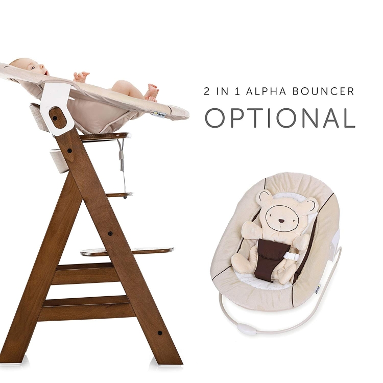 Krzesełko do karmienia Hauck Alpha + drewniane