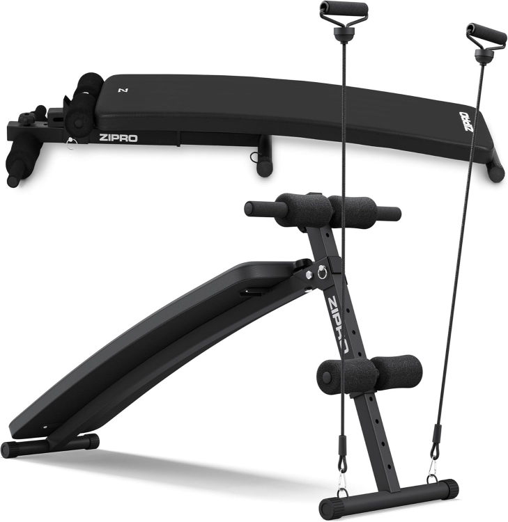 OUTLET Zipro Sit Up Slant ławka do fitnessu z 5-stopniową regulacją oparcia liny do 200 kg