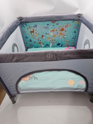 Używany LIONELO MILLE Łóżeczko 2 w 1 Turystyczne Podróżne i Kojec dziecięcy do 15 kg 100x100cm 0-36 miesięcy