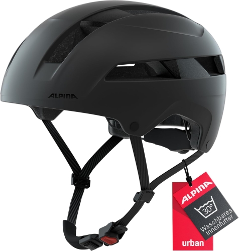 ALPINA Unisex - Dorośli, SOHO Kask rowerowy, black matt, 55-59 cm