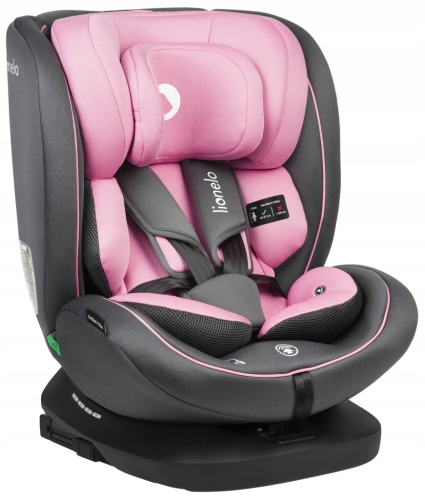 Fotelik samochodowy LIONELO Bastiaan I-Size (0-36 kg) Różowy