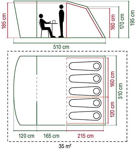 Coleman Rocky Mountain namiot tunelowy dla 5 osób WS 4500 mm