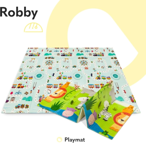 LIONELO ROBBY  mata edukacyjna podłogowa duża dwustronna