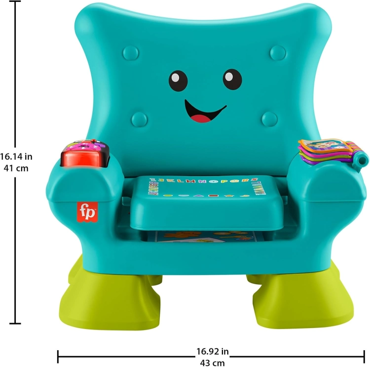 Fisher-Price - Zabawka, Wielobarwny (Mattel HYR96) fotel wielojęzyczny