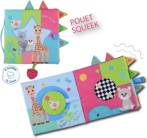 VULLI 230783 duża książka, Sophie la girafe, wielokolorowa Rozmiar: 35 cm x 35 cm x 5 cm