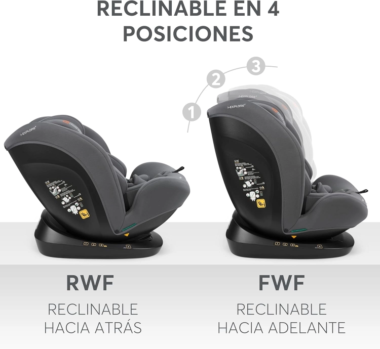 KikkaBoo i-EXPLORE 2 i-Size 40-150 cm fotelik samochodowy bez isofix