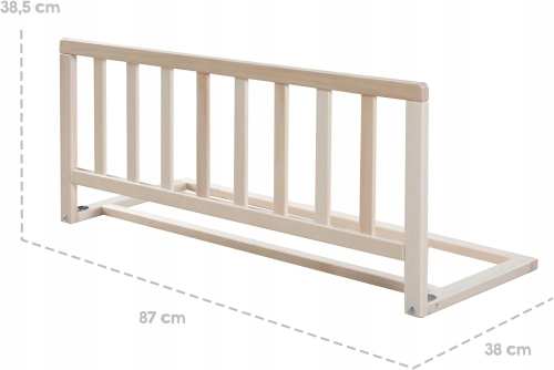 Drewniana barierka ochronna Roba 87,5 cm, Natural Wood