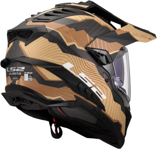 Kask motocyklowy LS2 MX701 EXPLORER C TRICK MATT BROWN/SAND XS
