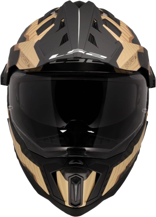 Kask motocyklowy LS2 MX701 EXPLORER C TRICK MATT BROWN/SAND XS