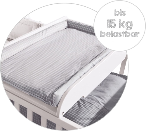 Outlet Roba drewniany sztywny przewijak na łóżeczko 60 x 120 do 70 x 140 cm uniwersalny z matą do przewijania