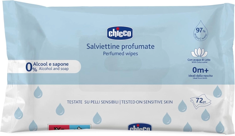 Chicco Sensitive Baby Wipes chusteczki mokre nawilżane dla niemowląt