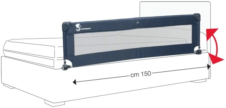 Foppapedretti barierka boczna ochronna do łóżka 150 cm hopla