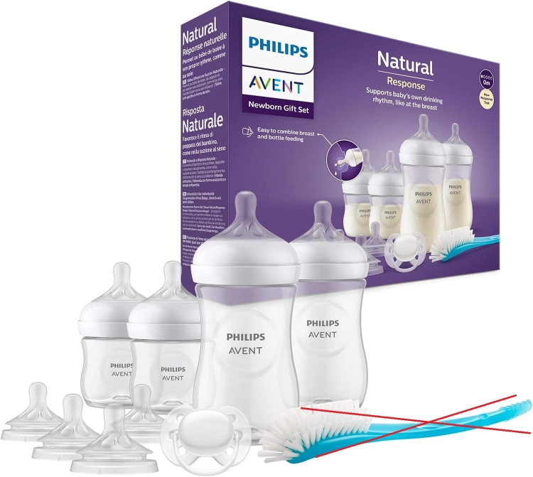 PhilipsOutlet  Avent Zestaw butelek Natural z Responsywnym smoczkiem dla noworodków