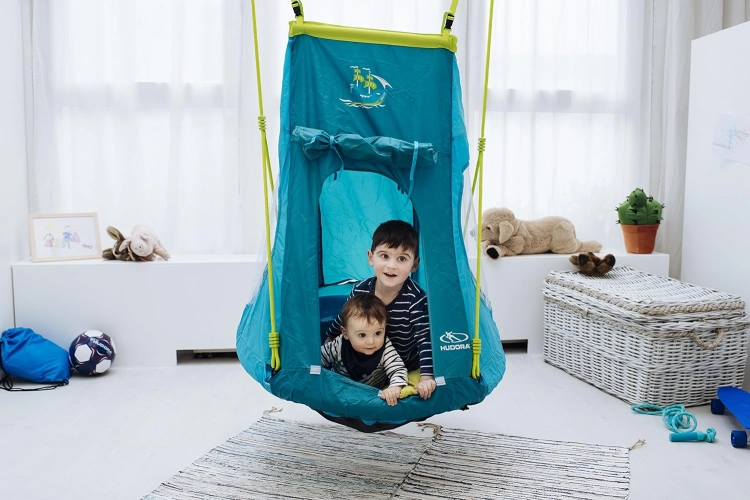 HUŚTAWKA HUDORA GNIAZDO 90 cm BOCIANA pełne NAMIOT domek
