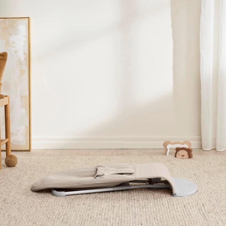 Leżaczek BABYBJORN BALANCE BLISS  WOVEN - Jasny Beż melanż