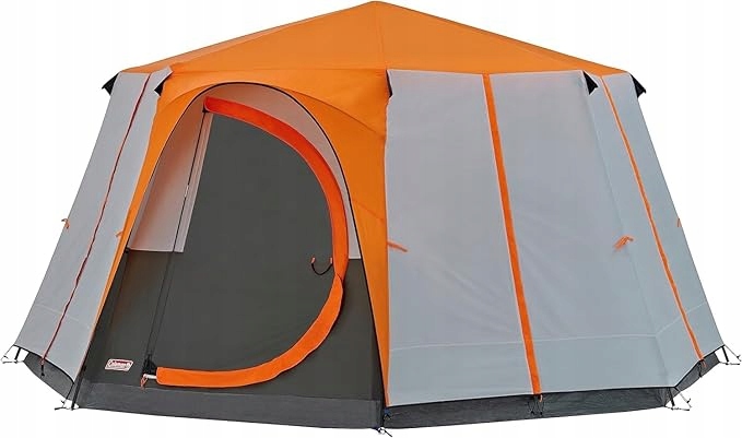 Namiot 8-os. COLEMAN Octagon widok 360° wodoszczelny 396 cm szary/pomarańcz