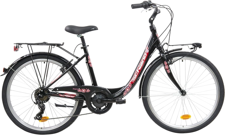 F.lli Schiano Elegance Urban rower damski  Black-Red, 26 cali miejski