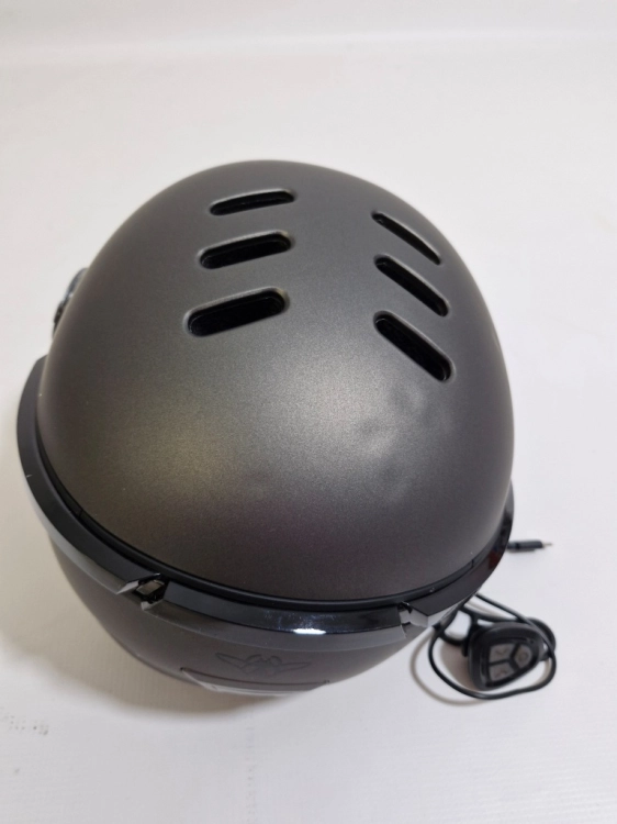 OUTLET Kask CASR Glow, miejski kask ochronny LED, szary, rozmiar M  55-58 cm