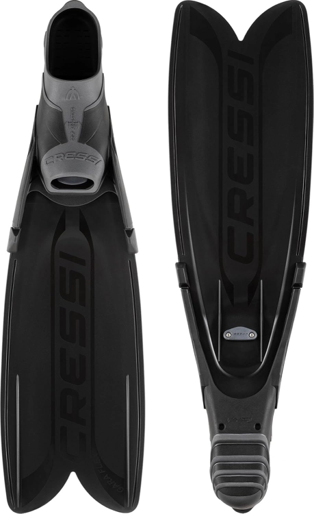 CRESSI Gara Turbo Flex Płetwy, czarne, 38/39, unisex, lekkie, reaktywne, wysokowydajne