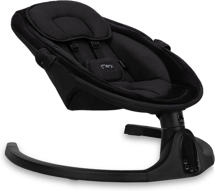 Outlet MoMi KENANI ONYX leżaczek Huśtawka dla niemowląt do 9 kg pilot