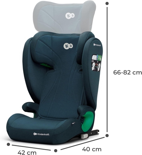 Kinderkraft Fotelik dziecięcy JUNIORFIX2 I-SIZE 15-50  isofix 76 -150 cm