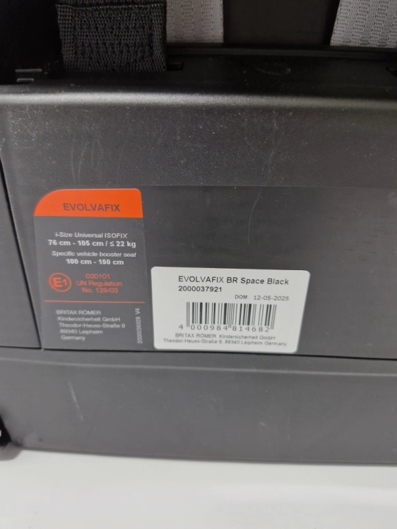 Britax Romer Fotelik EVOLVAFIX  9-50 isofix 76-150 cm