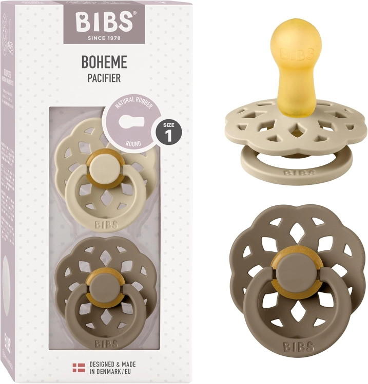 SMOCZEK BIBS Boheme okrągły ZESTAW 2szt. KAUCZUK 0m+