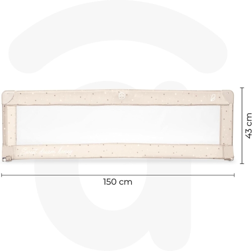 Asalvo barierka do łóżeczka łóżka ochronna 150 cm x 43 cm
