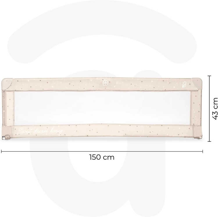 Asalvo barierka do łóżeczka łóżka ochronna 150 cm x 43 cm