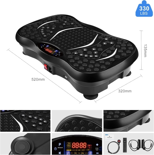 EVOLAND Platforma wibracyjna 3D Fitness z 5 trybami programu , bluetooth.