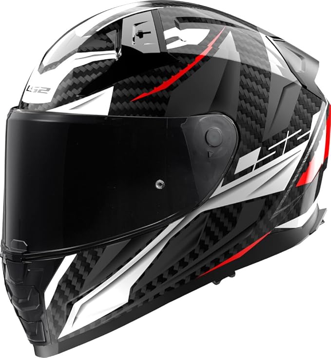 LS2, Integralny kask motocyklowy Vector II CARBON SAVAGE White Red Grey, M