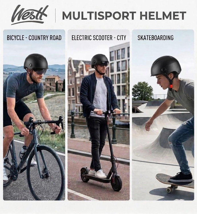 WESTT Escape kask skaterowy kask rowerowy kask na rolki M