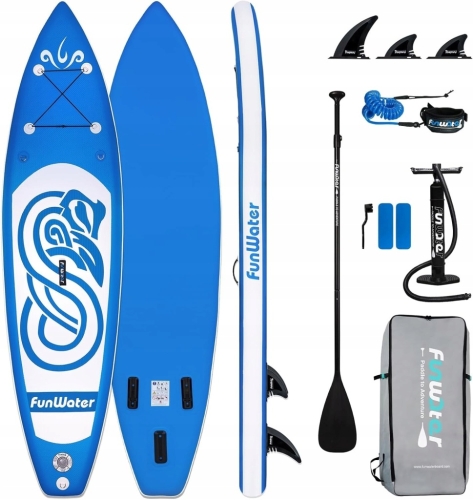 Używana Deska SUP FunWater Nadmuchiwana Stand Up Paddle 305x78x15CM