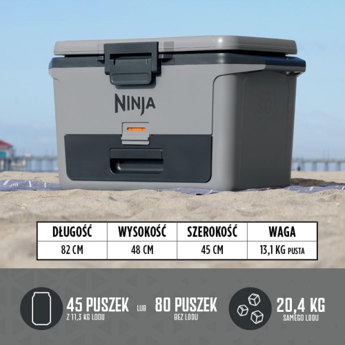 Ninja FrostVault Hard Cooler 47 l, lodówka, izolowany pojemnik chłodzący