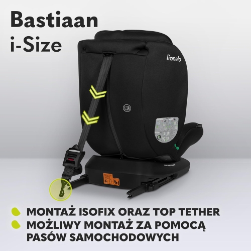 Lionelo Bastiaan i-Size - obrotowy fotelik samochodowy 0-36 kg