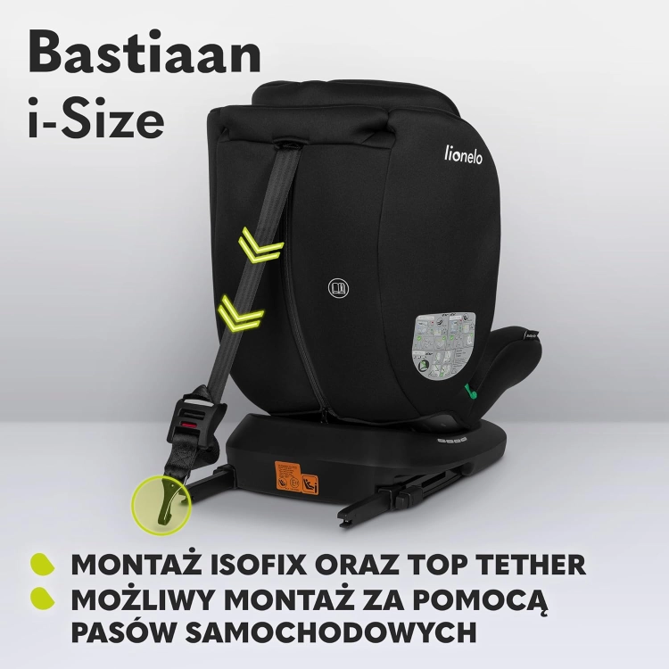 Lionelo Bastiaan i-Size - obrotowy fotelik samochodowy 0-36 kg