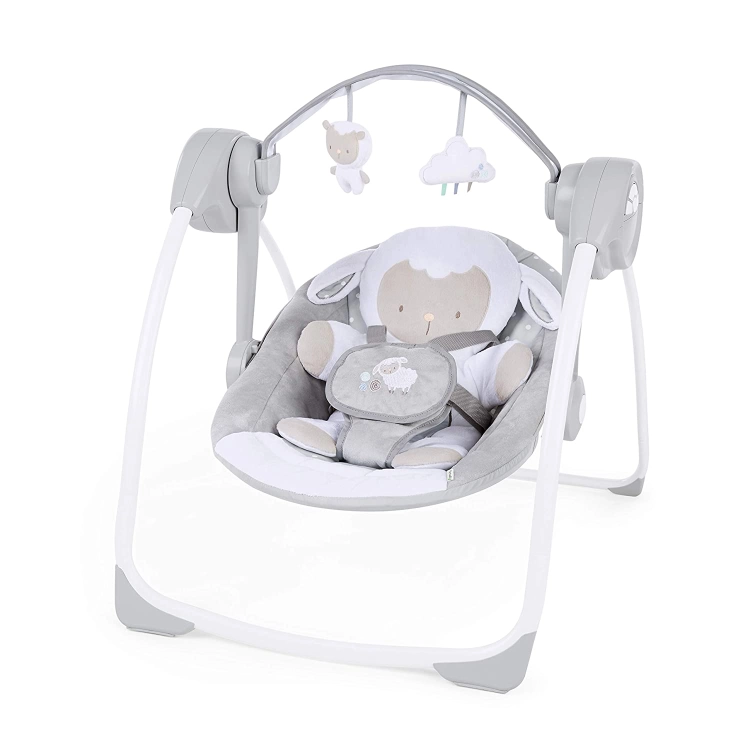 BRIGHT STARTS Huśtawka dla niemowląt Comfort2Go Przytulna owieczka do 9 kg OUTLET