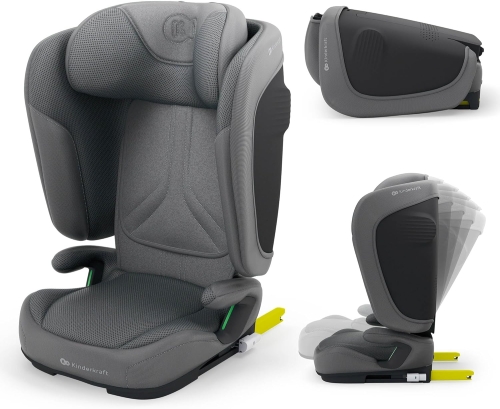 Kinderkraft UNITY 2, Fotelik 100–150 cm dla dzieci 3,5–12 lat, 5-stopniowa regulacja oparcia