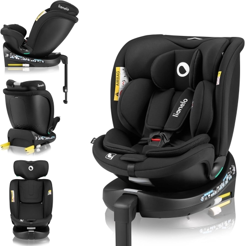 Fotelik samochodowy OBROTOWY baza 360° ISOFIX 40-150cm Lionelo Navy i-Size