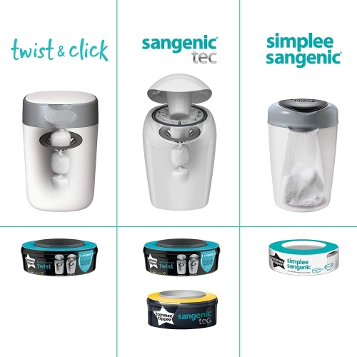 Tommee Tippee Twist and Click wkład do kosza Sangenic Tec 3 szt wkłady