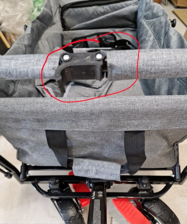 Outlet PINOLINO 238041 AddPlus wózek składany z hamulcem plażowy szary daszek