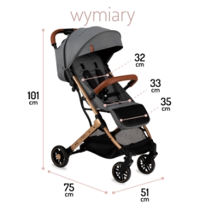 Momi ESTELLE Wózek spacrowy mały lekki 7,7 kg używany