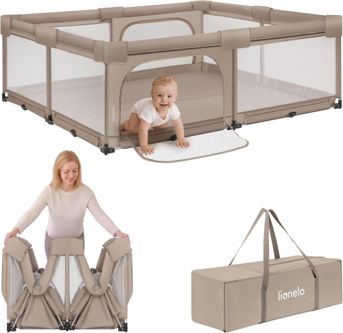 Lionelo Florence XL kojec dla dzieci Beige Sand  180 x 200 cm