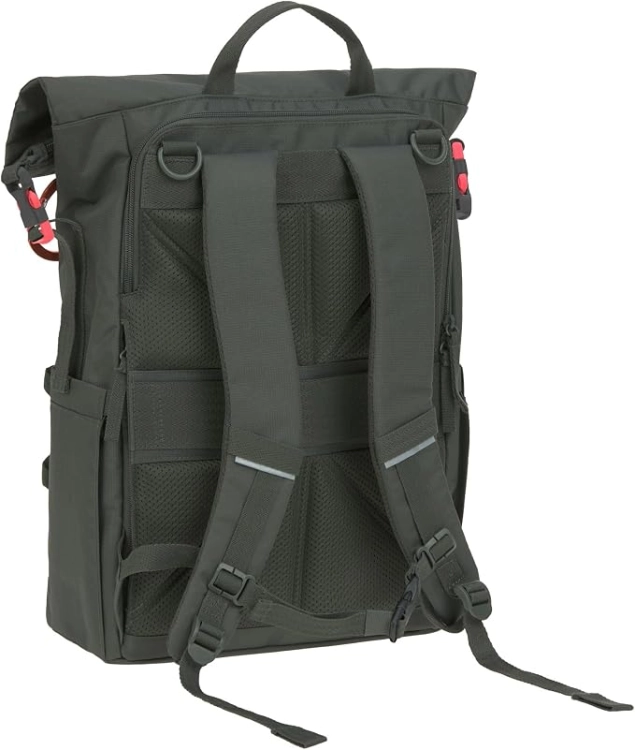 Lassig Green Label Torba plecak dla mamy Rolltop z Akcesoriami do wózka