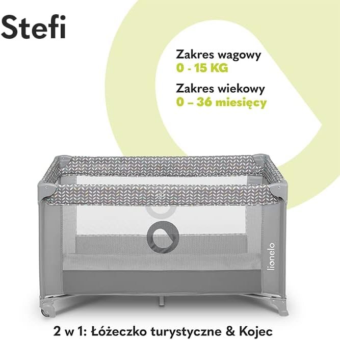 LIONELO Stefi 2 w 1 łóżeczko turystyczne 120x60