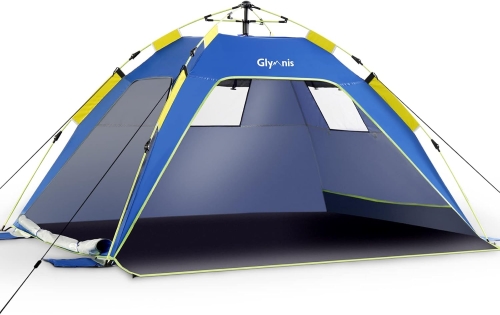Glymnis Namiot Plażowy Quick Up - Namiot Plażowy Dla 3-4 Osób UV 50+