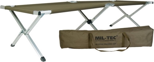 Mil-Tec Łóżko polowe w USA z aluminiową ramą (190 x 65 x 40 cm)
