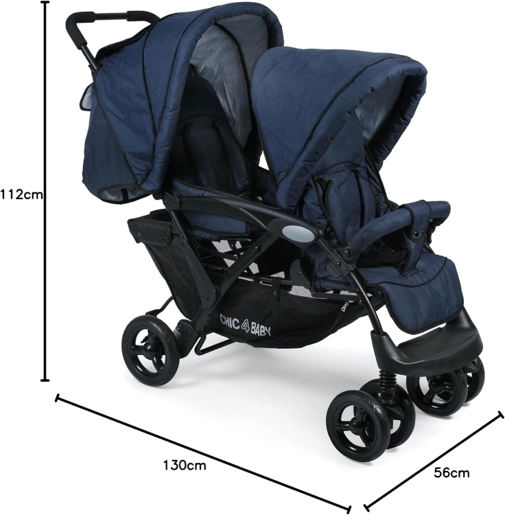 Chic 4 Baby Duo wózek podwójny bliźniaczy rok po roku