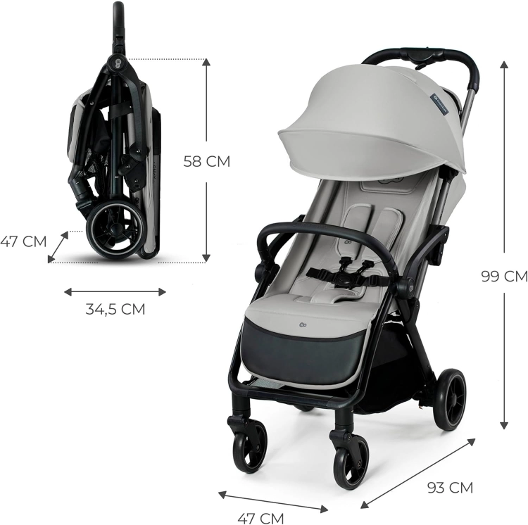 Outlet Kinderkraft APINO Lekka Spacerówka, Wózek dziecięcy spacerowy 7,5 kg